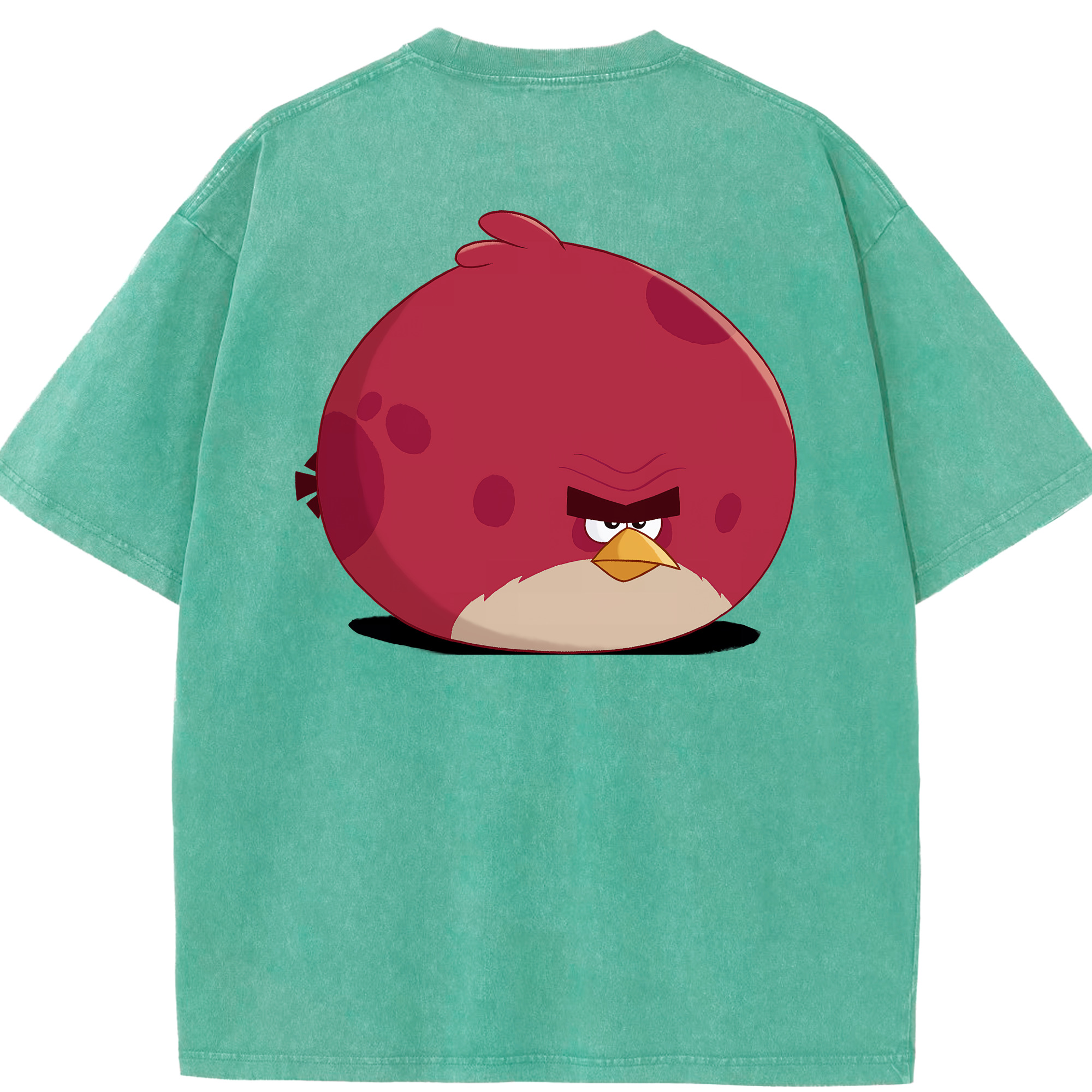 （画像用） Angry Birds アングリーバード 綿100% ヴィンテージ風 半袖Tシャツ（背面プリント）